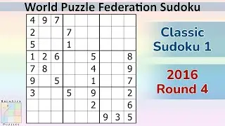 WPF Sudoku 2016 Round 4 - Classic Sudoku 1