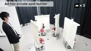 WaddleWalls: Room-scale Interactive Partitioning System using a Swarm of Robotic Partitions