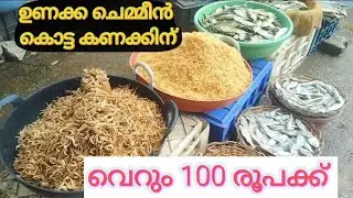 ഉണക്ക ചെമ്മീൻ/വെറും 100 രൂപക്ക് 4നാഴി/ ഒരു ചെറിയ മാർക്കറ്റ് വിശേഷം/ karwar/ fishmarket