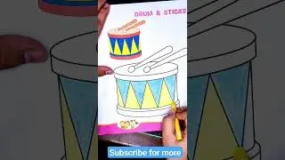 Color Drum and Sticks