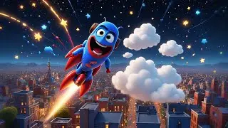 Ricky Rocket Goes Boom Boom | Space Adventure Song for Kids | Rocket Rhyme with Sounds
