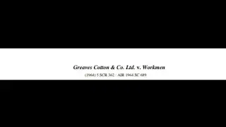 Greaves Cotton vs Workmen(1964)|Landmark Industrial Law Case Explained|Supreme Court Landmark 👩&zwj;⚖️ 