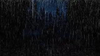 Heavy Rain in the Forest with Calm Thunderstorm for Deep Relaxing Sleep