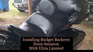 Installing a Drivers Backrest on 2016 Harley Ultra Limited.