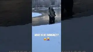 Hefty waders & a frozen creek 🥶