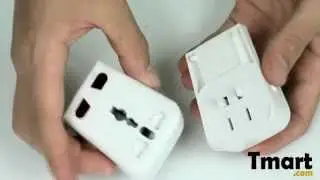 8.78 Universal Travel AC Power Plug Adapter with USB Charger White (6A/250V)-CP011