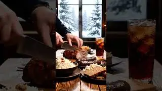 Большой кусок эстонского верблюжьего жаркого | Вериворст, квашеная капуста и пир в бревенчатой ​​...