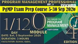 2020 09 05 19 13 LIVE ONLINE PgMP SEP 2020, 5   13 Sep   28 30 Sep 2020 7 10 PM Pakistan Time