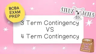 BCBA Exam Prep: 3 Term Contingency vs. 4 Term Contingency