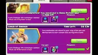 Clean Sneaky Sneaky! Hog Heaven & Lords of Swords coc Clash of Clans