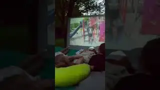 Outside Projector Movie Night/Trampoline Family Campout