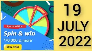 Amazon Special Edition Spin & Win Quiz Answers Today I Win 70000 Amazon Pay Balance | Amazon Quiz To