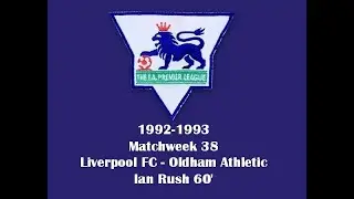 FA Premier League. Season 1992-1993. Matchweek 38. Brilliant goal from Ian Rush.
