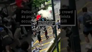Police use tear gas on crowd as pro-Palestinian activists occupy building at McGill