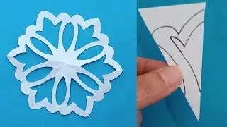 Paper snowflake #How to make easy paper snowflakes #christmas decoration ideas#part307