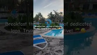 SINGLE EXERCISE? Mine is quiet daily pool laps in the sun. #resort #singleseniorcuba #sunwing #swim