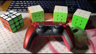 Solving 4 Rubik's Cubes While Getting 1st on Rainbow Road