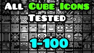 All GD Cube Icons Tested - Part 1 (1-100)