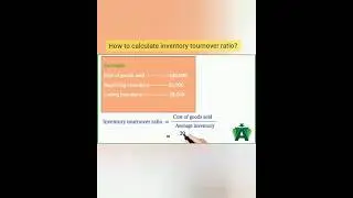 How to calculate inventory tournover ratio: #viral #youtubeshorts #shortvideo