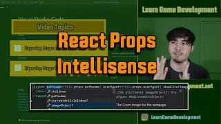 React Prop AutoComplete / Intellisense  - Learn Game Development