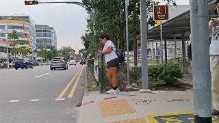 Miss Singapore Foreign Bigger Butt Short TightPants White Shirt #1