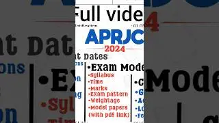 aprjc 2024 exam syllabus,pattern,weightage,modelpapers| aprjc exam syllabus | aprjc#aprjc