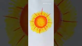 Draw the sun  #shorts