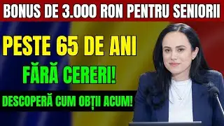 BONUS de 3.000 RON pentru SENIORII peste 65 de ANI &ndash; Fără Cereri! Descoperă Cum Obții ACUM!