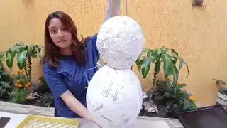 How to make a snowman pi&ntilde;ata?