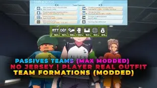 Inazuma Eleven Victory Road Modded Passives Teams, Unreleased Formations Teams, Real Jersey Player