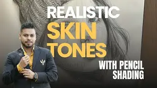Realistic Skin Tones with Pencil Shading