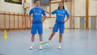 Groin strength &ndash; 6J Par&ouml;vning &ndash; Standing adduction with resistance band
