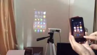 Miracast for Samsung Galaxy S4 to TV mini projector hands on Wifi display projector