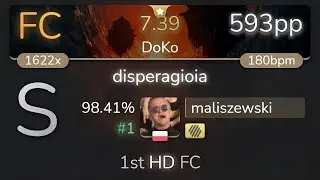 maliszewski | gmtn. (witch's slave) - disperagioia [DoKo] 1st +HD FC 98.41% {#1 593pp FC} - osu!