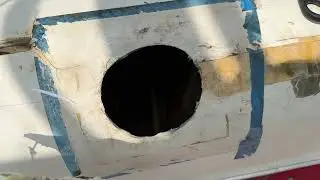 Backer Patch for Fiberglass Repair Pontoon Hull