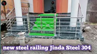 Stainless steel railing design realing work 304 grade full 18 gauge @TajFabrication 💯👌👌