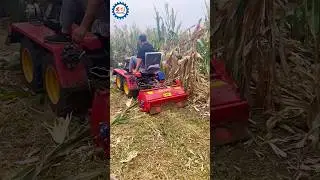 AWD Compact Tractor with Straw Crushing Machine #rotarytiller #tractor #minitractor #cultivator