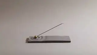 Kin Objects minimal concrete Ripple incense burner