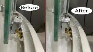 How to fit bottom spring rollers when shower door too long