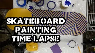 Skateboard #2  Hard Edge Painting Time Lapse