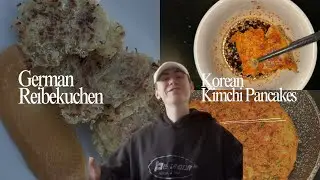 Fritters two ways | Korean Kimchi pancakes and German Reibekuchen