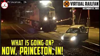 WHAT IS GOING ON?  NOW A CAR ON THE TRACKS AT PRINCETON, IN!!! 