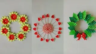 3 Type Beautiful Paper Flower Handing Wall Craft/Easy Home Decoration And Paper Flower/DIY Paper Flo