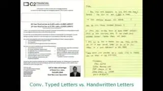 Mortgage Direct Mail ROI Case Study Handwritten vs B+W Typed Letters