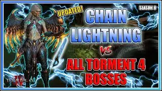 Chain Lightning vs ALL T4 Bosses Build - Season 8 Diablo 4