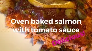Oven baked salmon with tomato sauce recipe