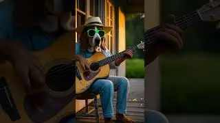 Bluesy Basset Hound on a Mississippi Porch