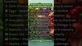 🧠 Never Ignore These Brain-Boosting Foods After 50