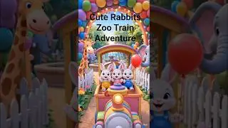 Cute Baby Rabbits 🐰Visit The Zoo Train🚂 Adventure Kids Story