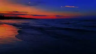 Sleep Background Sound | Calm Night Ocean Waves